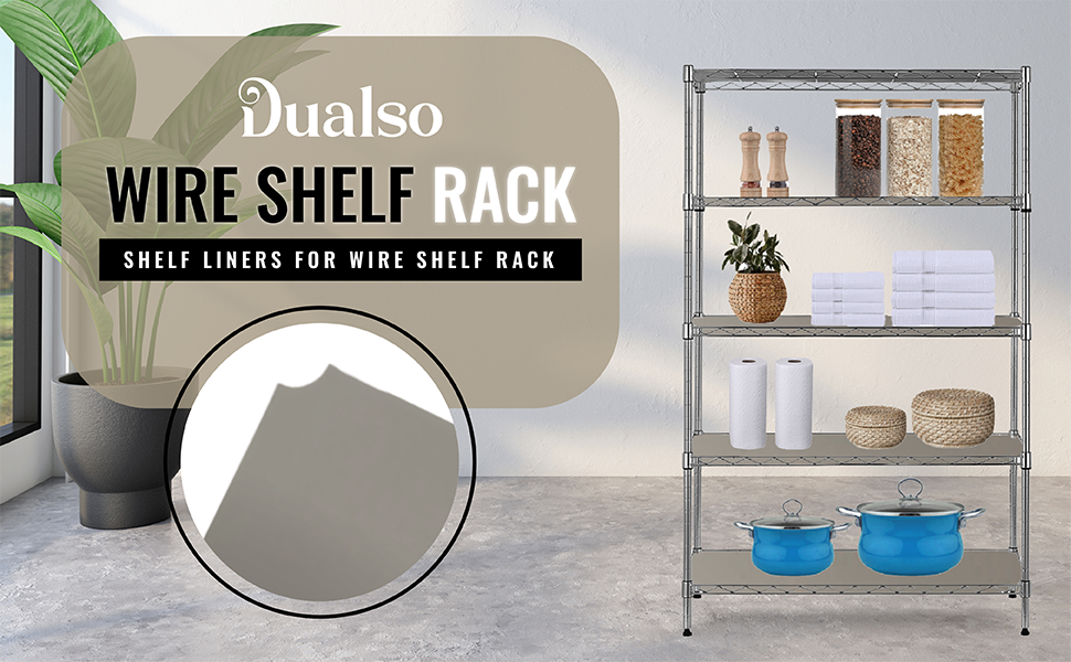DUALSO Wire Shelf Liner Wire Rack Shelf Mat Thick Wire