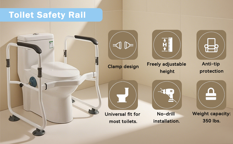 toilet safety rail