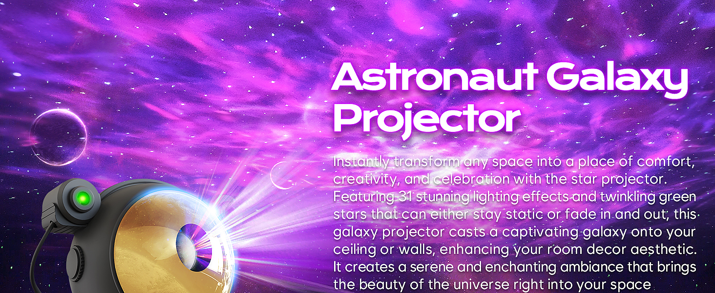 Astronaut Galaxy Star Projector