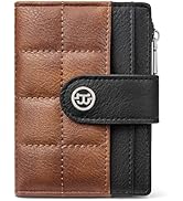BOSTANTEN Small Wallet for Women Leather RFID Blocking Card Holder Bifold Compact Wallets With Zi...