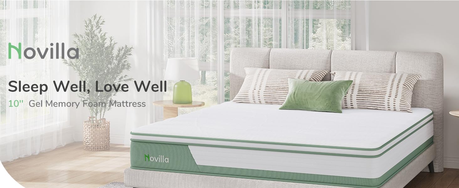 Novilla Hybrid Twin Mattress, 10 Inch 5Zone Mattress with