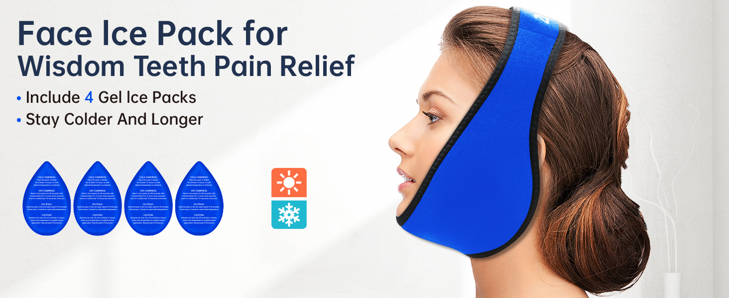wisedom teeth ice pack head wrap