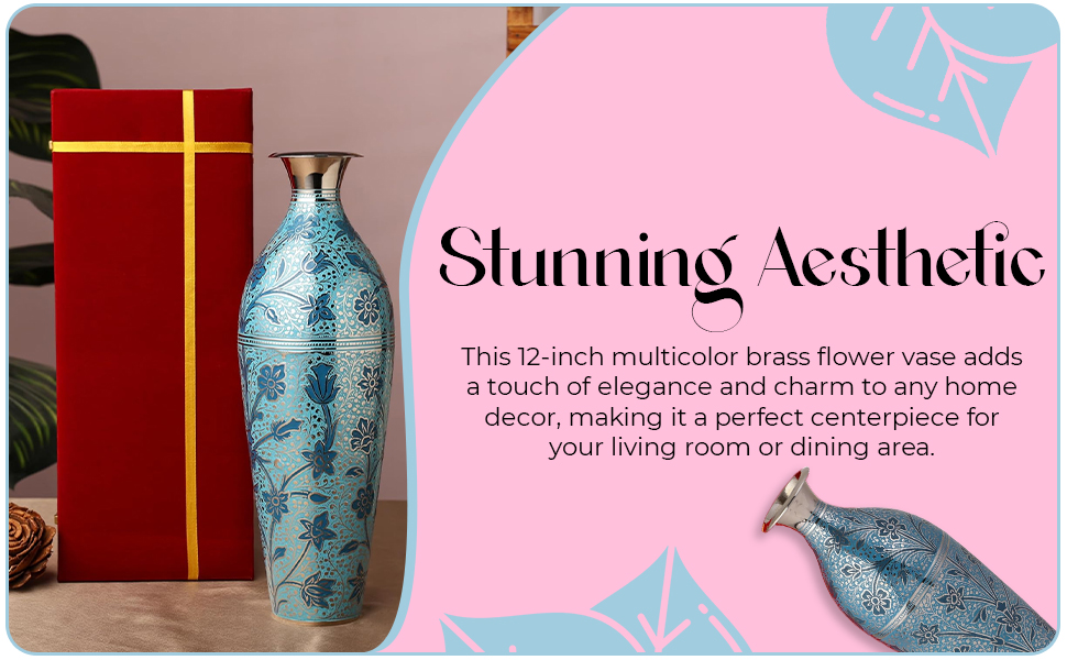 SPN-JGSP Handicraft Brass Flower Vase for Home Decor