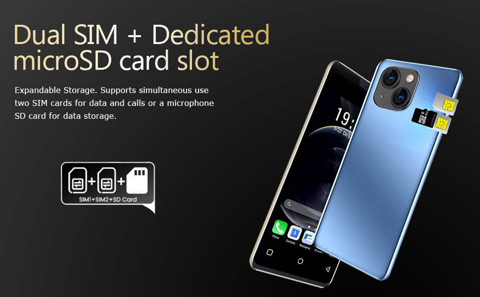 Yoidesu Unlocked Smartphone,I13 PRO 4.5inch QHD Screen