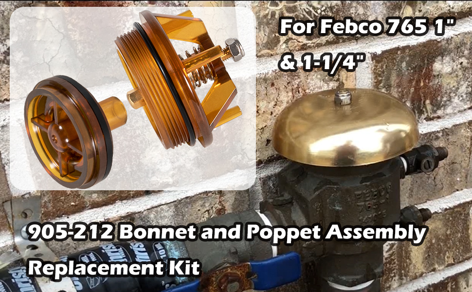 Sunluway for Febco 7651 Repair Kit, 905212 and Poppet Repair Kit fit for