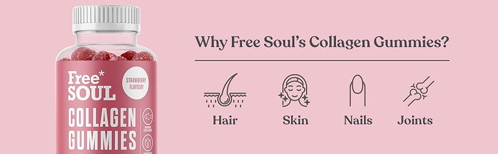 Collagen gummies for women, nail skin hair joint health marine collagen supplement