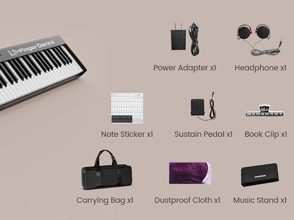 Amazon.com: Finger Dance Folding Piano Keyboard 88 Keys