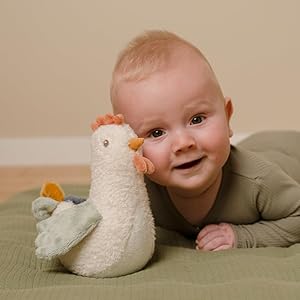 Little Dutch Stehauffigur Stofftier Huhn weiß - Little Farm