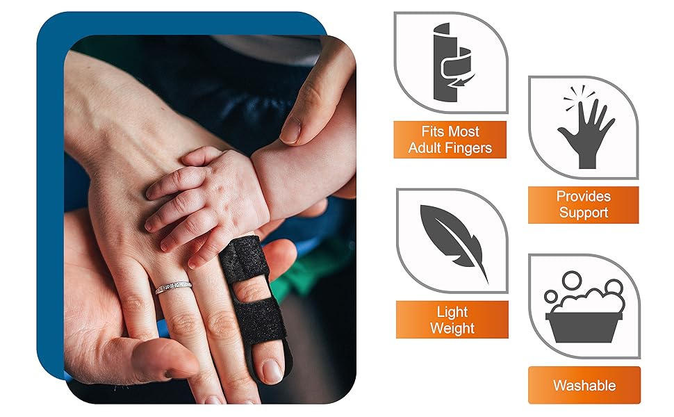 Fits Most Adult Fingers, Provides Support, Light Weight, Washable 