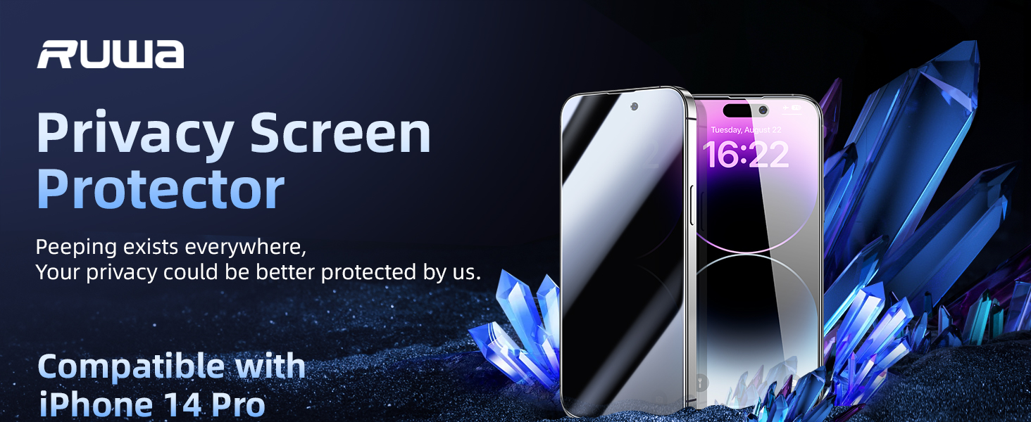 privacy screen protector iphone 14 pro 6.1inch 3-pack