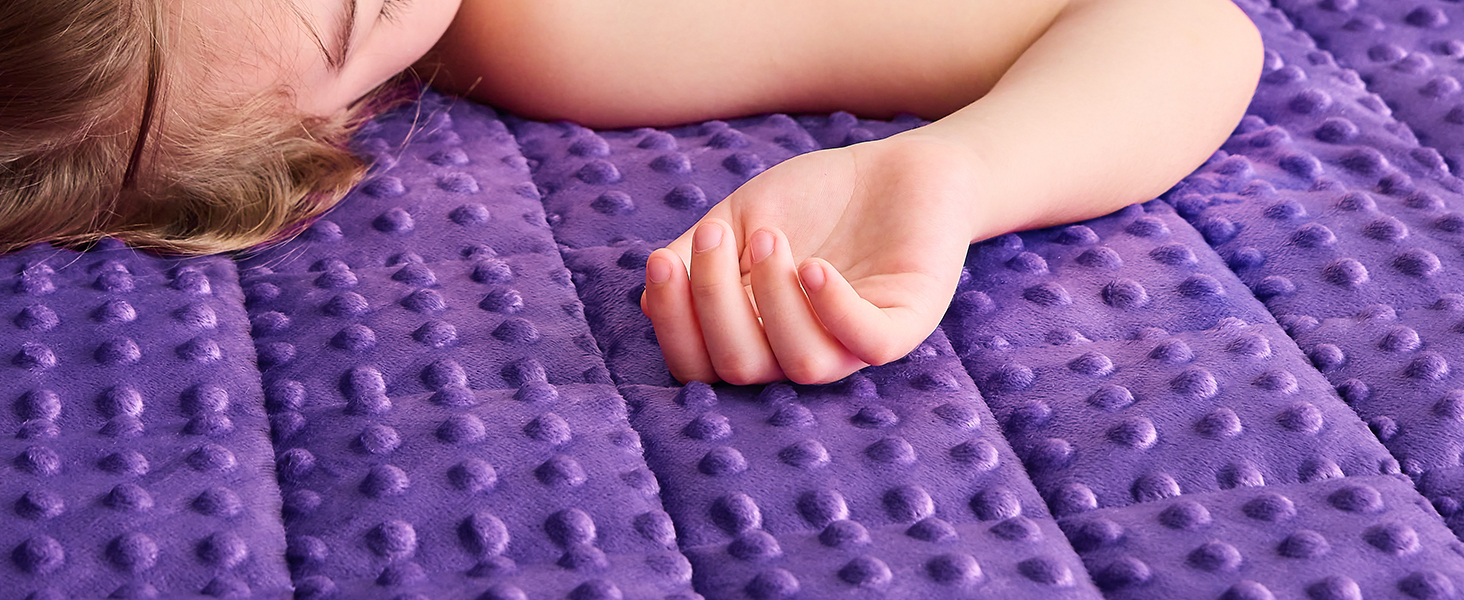 yescool Weighted Blanket Kids 5 lb Purple Warm Weighted