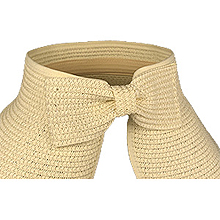 Womens Summer Foldable Straw Sun Visor Wide Brim Hat