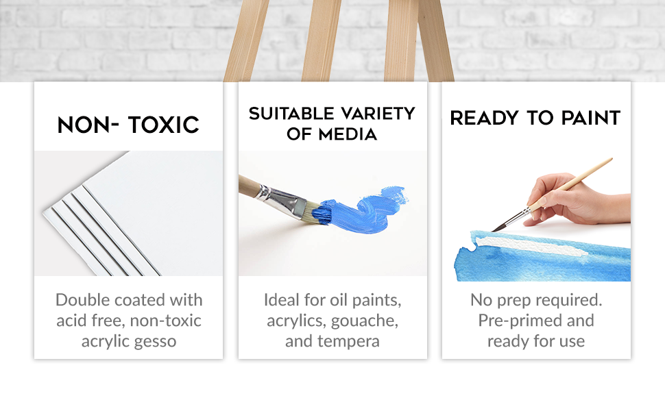 Art Story Canvas Board for Painting 2 MM Thick 10PCS 4 X 4inch