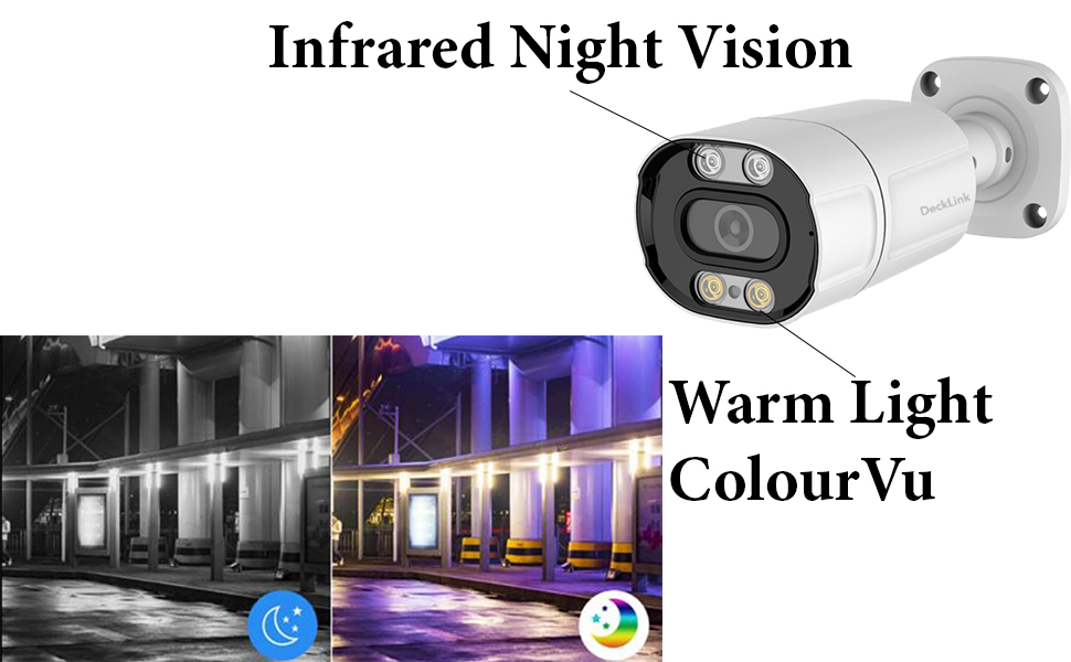 IP 5MP Dual Night Mode Camera Warm Light With Infrared