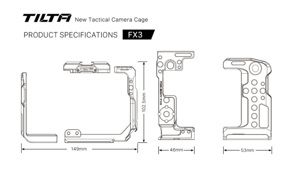 TILTA ソニーFX3カメラ用 TA-T13-FCC カメラケージ Amazon.co.jp: TILTA ソニーFX3カメラ用 TA-T13-FCC カメラ