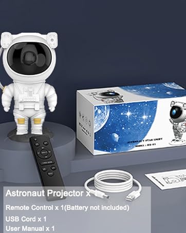 Star Projector Galaxy Night Light - Astronaut Starry Nebula Ceiling LED Lamp