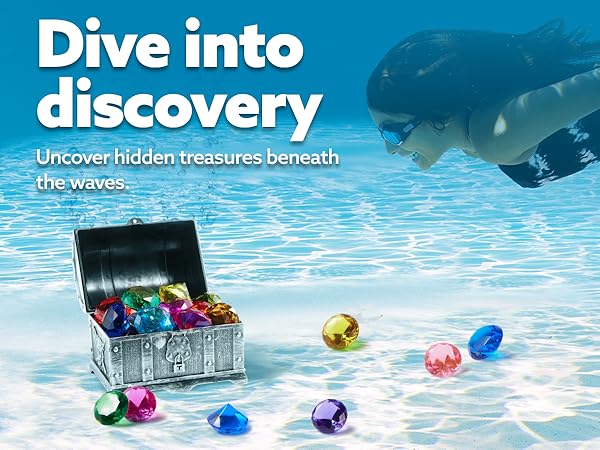 Juego De 28 Piezas De Juguetes De Piscina Con Gemas De Buceo | Envío Gratis