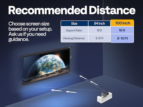 Ive リズ cinema quick snap VIVOHOME Motorized Projector Screen with Remote, 16:9 100