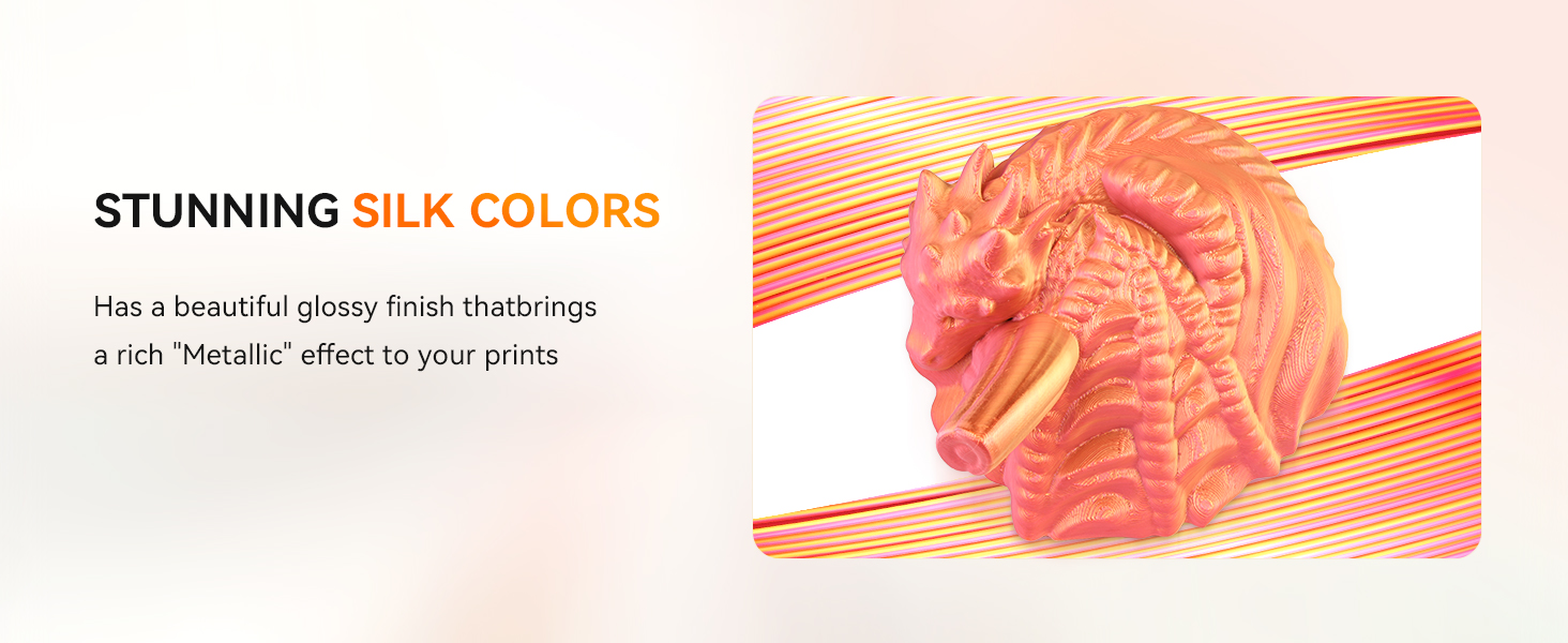 TECBEARS Silk PLA Filament, Tri Color PLA Silk Filament 1.75mm 1 kg