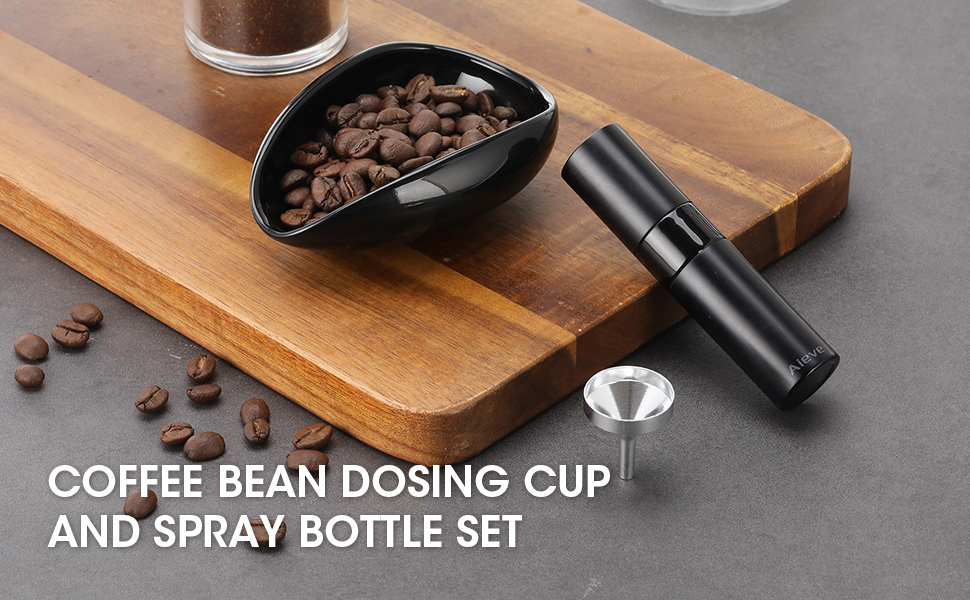 AIEVE Coffee Bean Dosing Cup and Spray Bottle Set