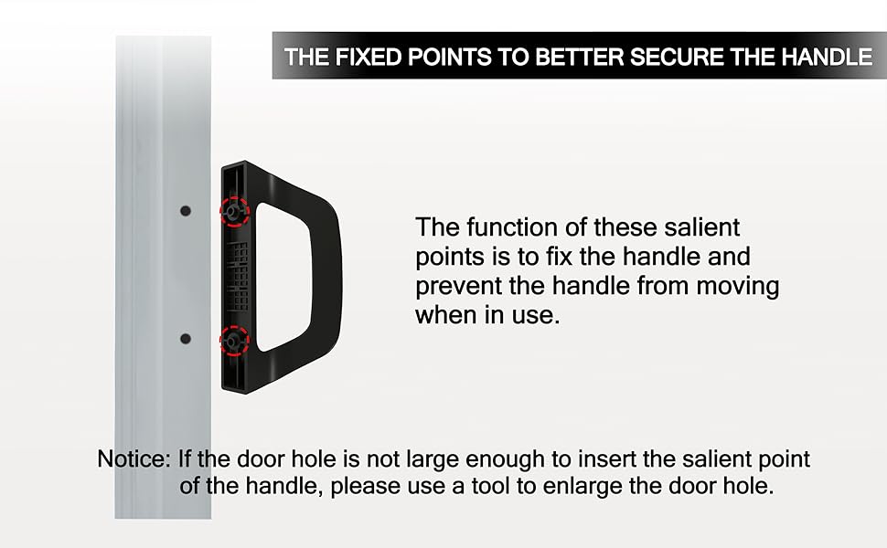 EASILOK Sliding Door Handle Set with Key Cylinder & Mortise Lock, Patio