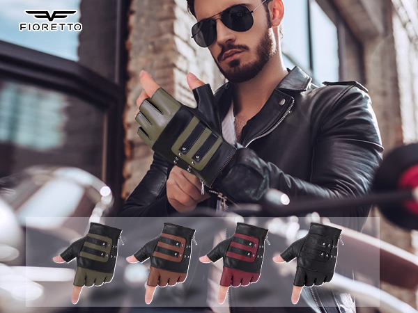 【今だけお買い得！】 Leather Gloves Vegan Leather Glove with Chain