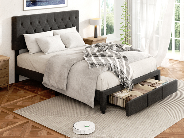 BED J.W. FORD 23ss グレー セットアップ サイズ0 Amazon.com: Full Size Bed Frame with Storage, Full Bed Frame