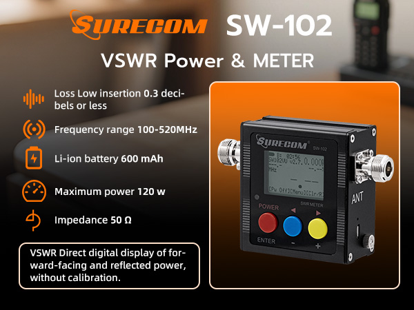 その他 Power & SWR Meter  SW-102 Surecom SW-102HF 1.5-70MHz V.S.W.R. & Power Meter: Amazon