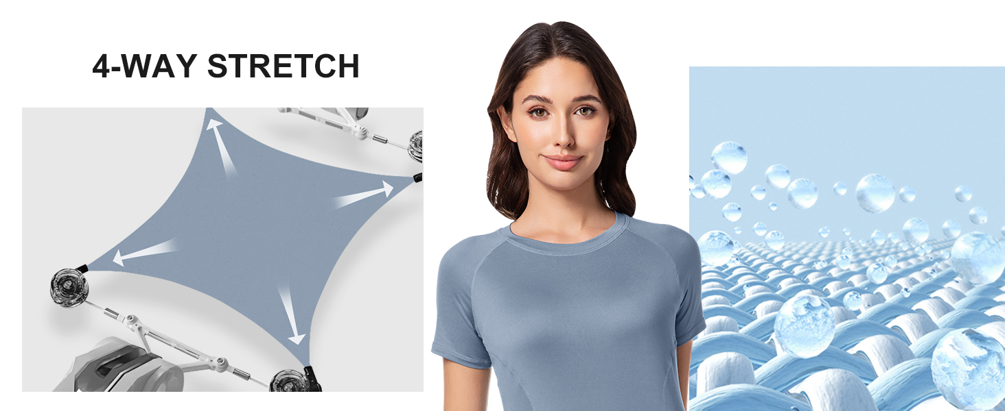 black and white compression shirt women short sleeve athletic tops for women