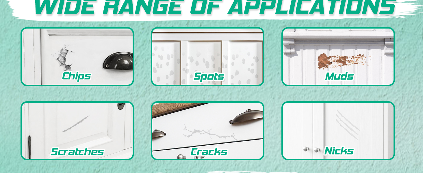 Addurden White Touch Up Paint, MultiSurface Touch Up Paint Pen, White