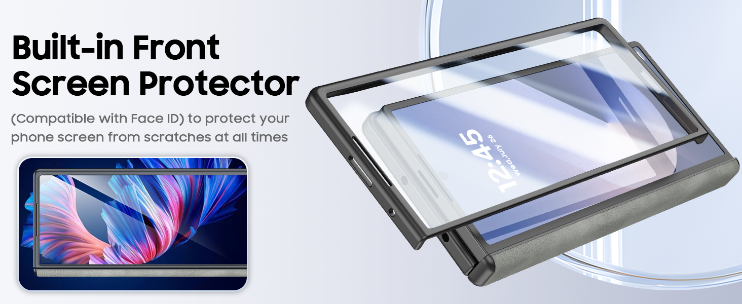 for Samsung Galaxy Z Fold 6 Leather Case & Stand, with