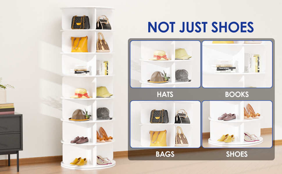 spinning shoe rack tower