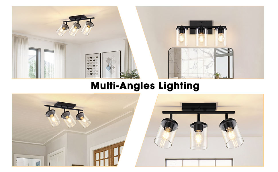 Lighting Fixtures Ceiling with Clear Glass Shade for Hallway, Foyer Entryway Bedroom