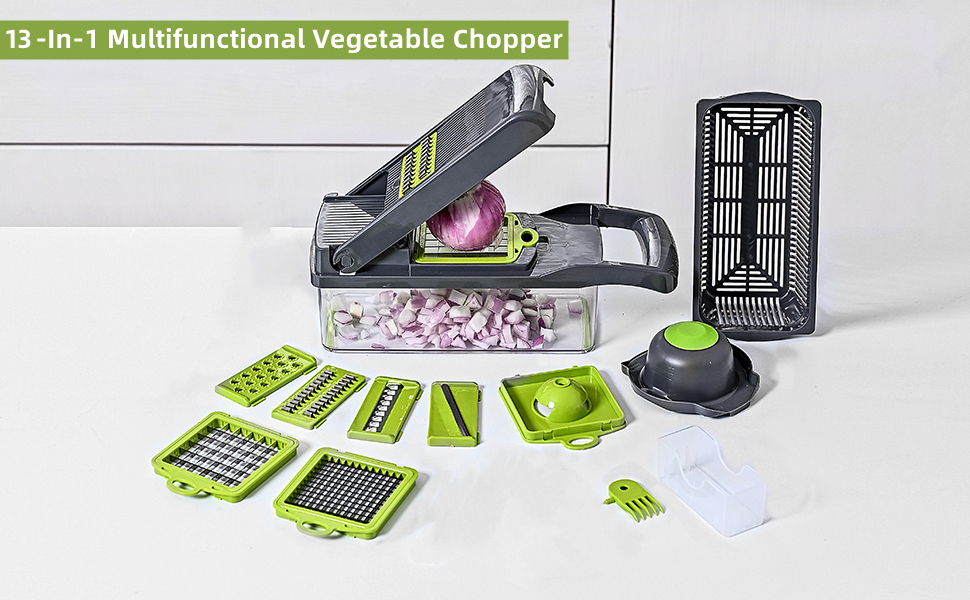 べじくり Amazon.com: Vegetable Chopper Slicer 13-in-1 with Spice