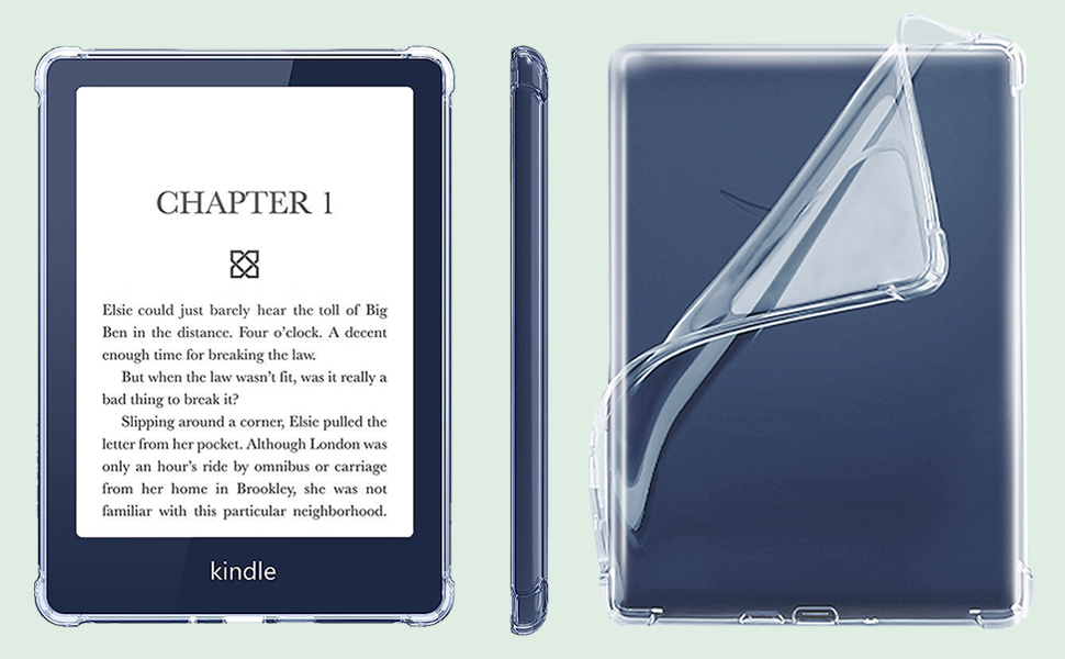 Hülle Kindle Kompatibel 6,8 Zoll mit Kindle Paperwhite (Transparent