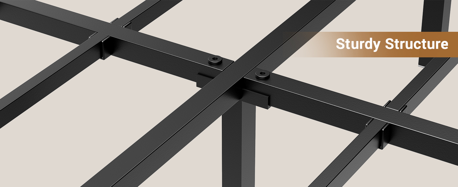 Corner Bed Frame Full Size with LED Lights and Charging Station