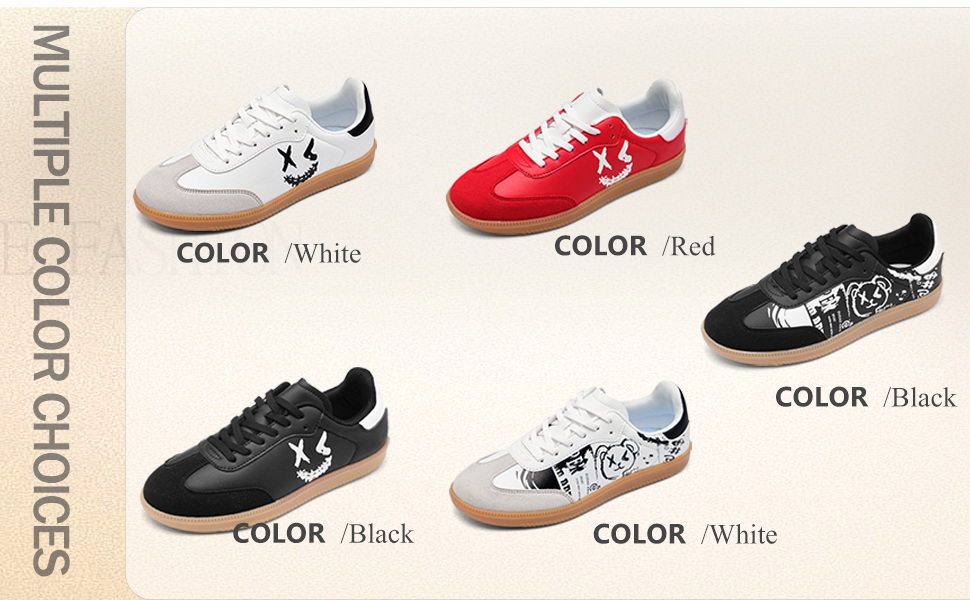 Women and Men Fashion Sneakers Lace Up Walking Shoes Low Top Casual Sneakers