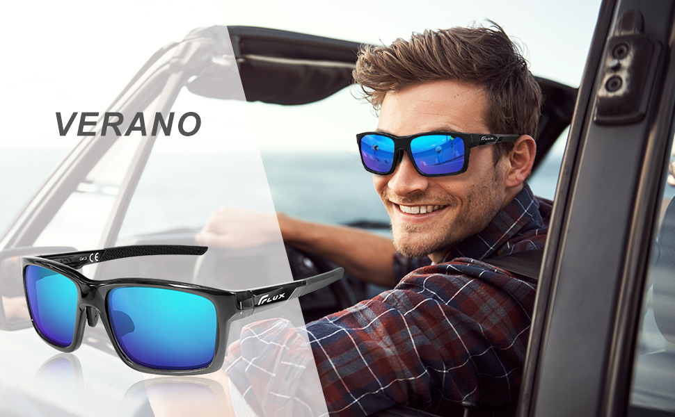 Man wearing sunglasses in a car