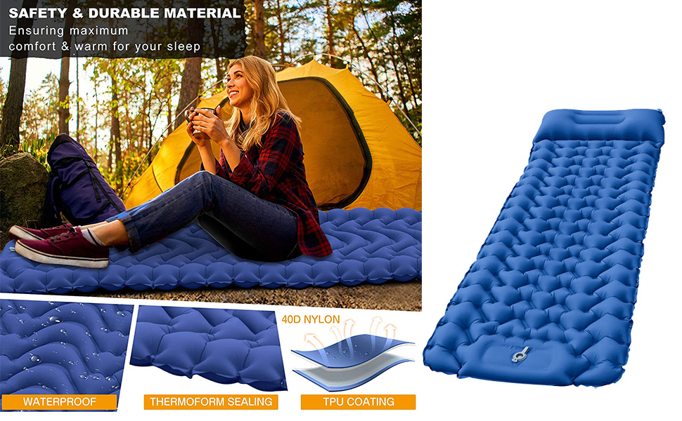 FUN2WILD Camping Sleeping Pad, Inflatable Sleeping Mat