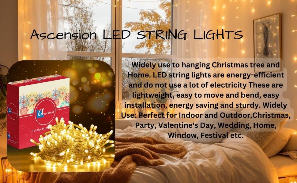 warm white  led Light for Decoration Lights Led Strip Lights for Diwali Decoration String Light