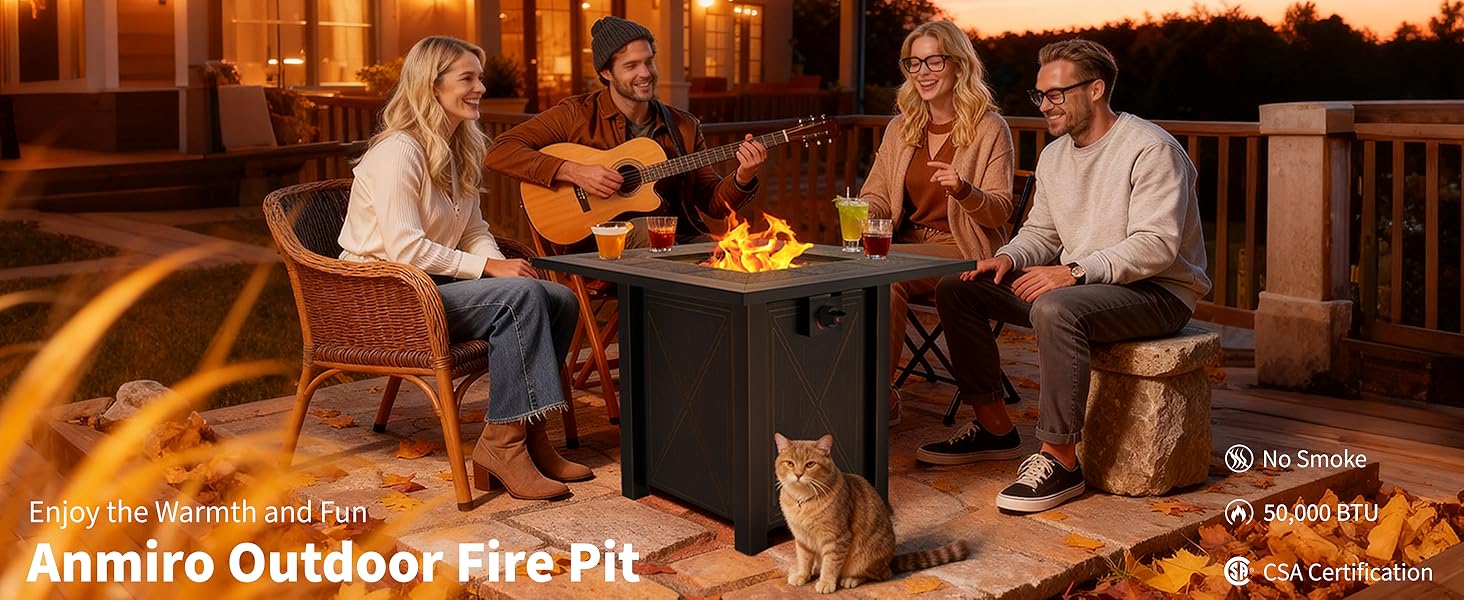 Propane Fire Pit with Ceramic Tabletop