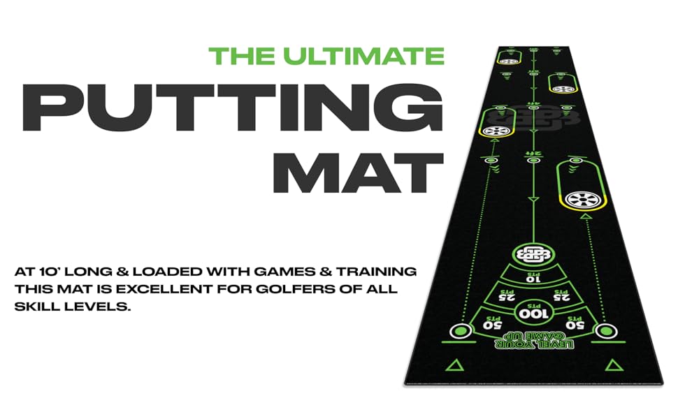 Elevate Your Putting Skill Back 2 Basics 10ft Golf Putting Mat True