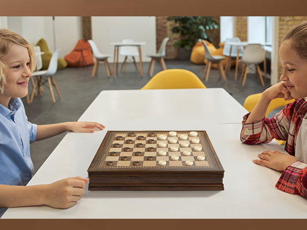Chess & Checkers Board Set 2 in 1 Magnetic 