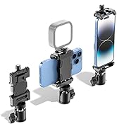 KDD Cell Phone Tripod Mount Adapter with Ball Head, 360�� Rotating Phone Holder Stand for Tripod w...