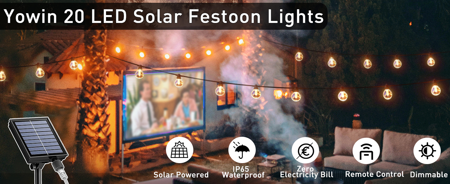 solar festoon lights