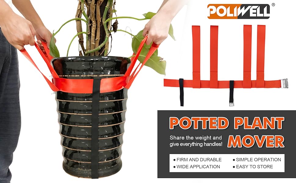 Plant Moving Straps Garden Lifting Dolly for Heavy Potted