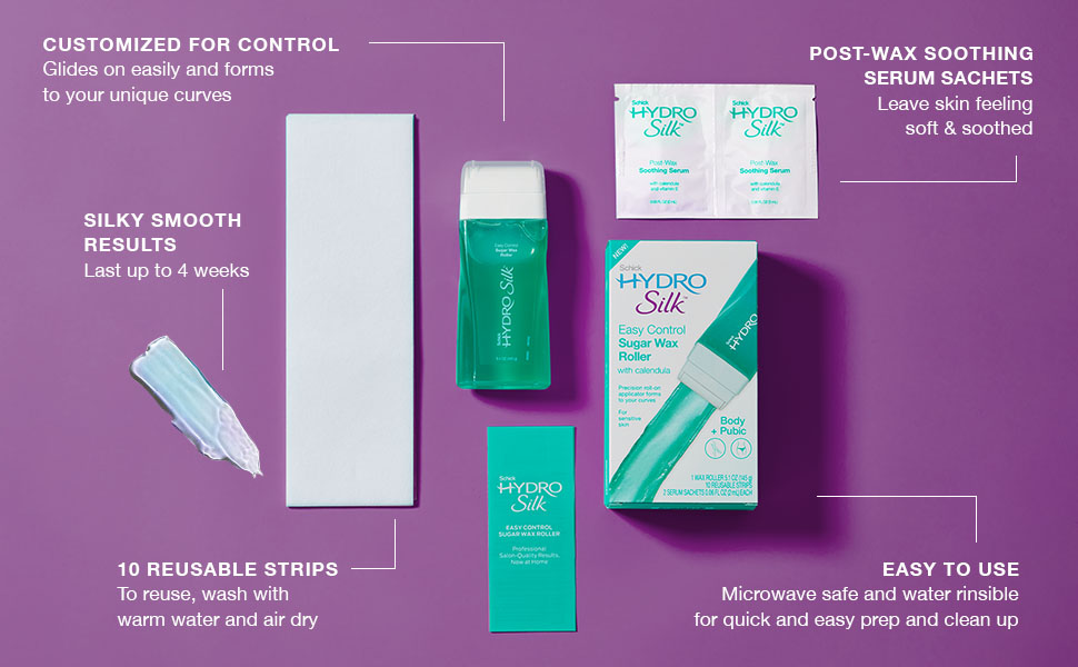 Hydro Silk Wax Roller for Body and Pubic Hair Hair Removal System Waxing Full Body