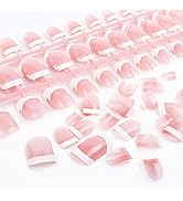 Yokilly 240 Pieces Natural French Fake Nails,Acrylic False Nails Kit Including 12 Different Size ...