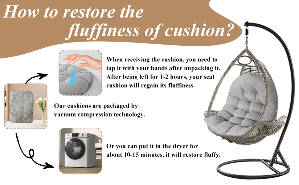 How to restore the fluffiness of cushion?