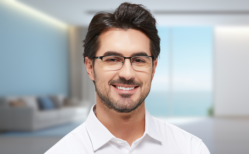 EYECEDAR 5Pack Reading Glasses for Men Metal HalfFrame